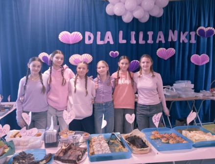 Akcja charytatywna w naszej szkole Dla Lilki Pożarlik💜💜💜