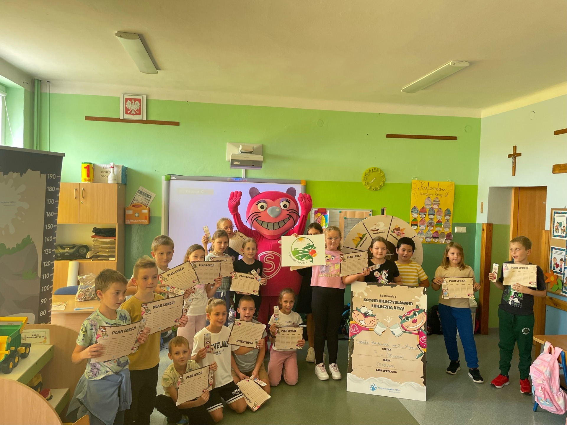 Kot Mleczysław i Mleczna Kita w naszej szkole
