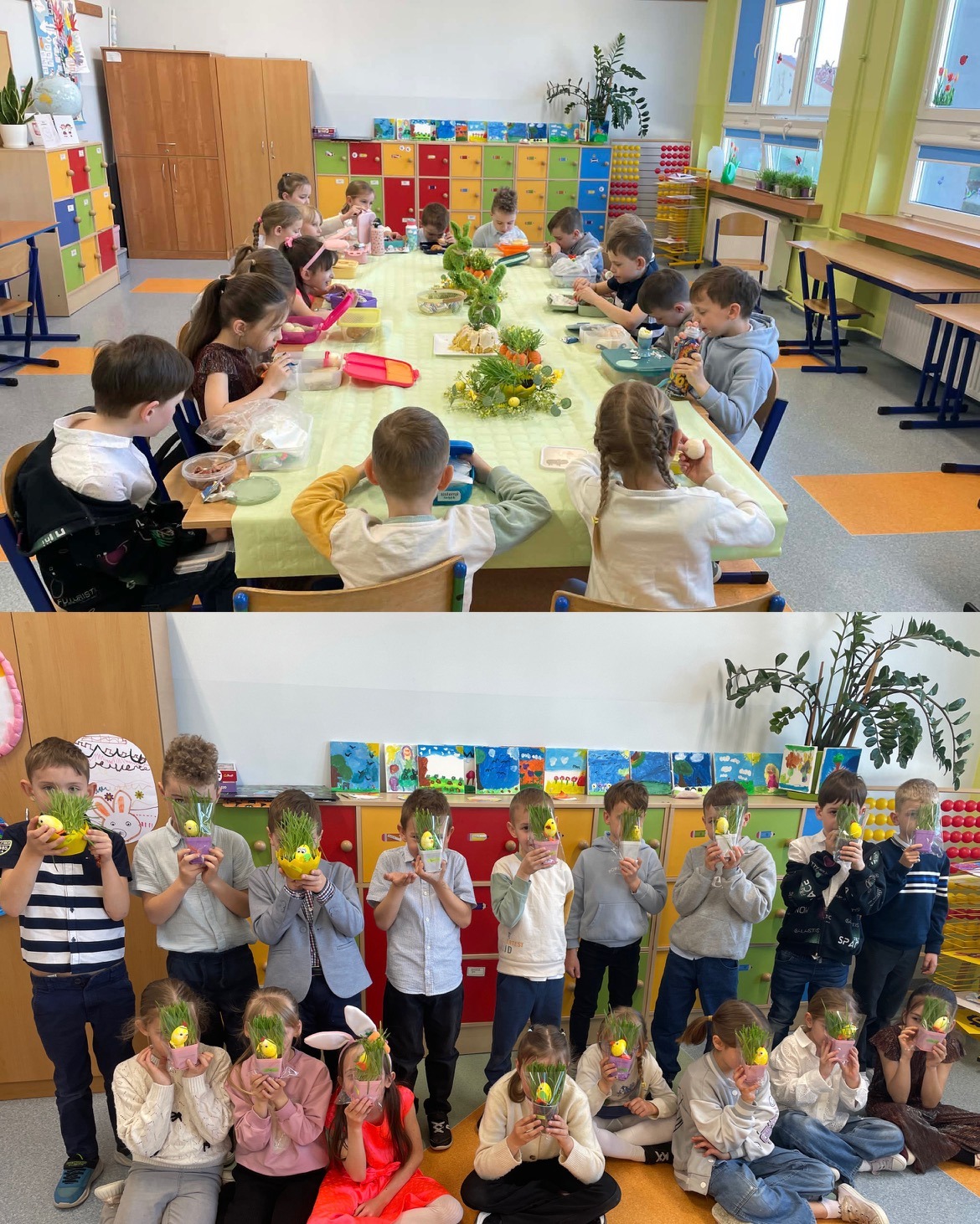 Świąteczna radość w klasach pierwszych – Wielkanocne śniadanie