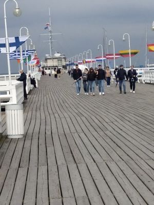 Spacer sopockim molo Spacer sopockim molo