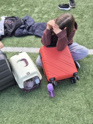 Transportek dla kotka i walizka to pomysł dziewczynek z klasy V. Transportek dla kotka i walizka to pomysł dziewczynek z klasy V.
