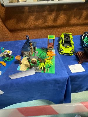 Wystawa eksponat&oacute;w wykonanych z klock&oacute;w Lego.