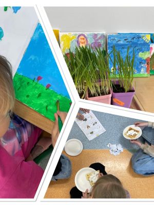 Aktywności uczni&oacute;w klasy 1b z okazji Pierwszego Dnia Wiosny