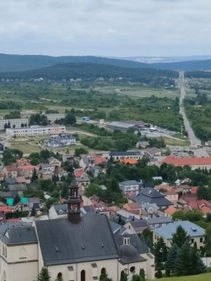 Widok na Chęciny z zamku Widok na Chęciny z zamku